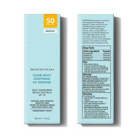 SkinCeuticals: Clear Daily Soothing UV Defense Sunscreen SPF 50 30ML / 1FL OZ