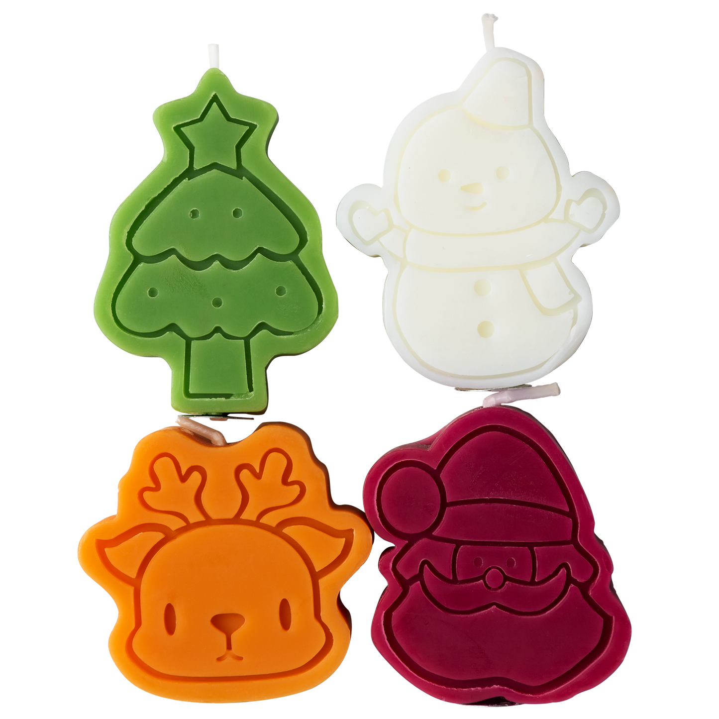 Rejuuv Christmas Scented Candles with Gift Box, Set of 4, Snowman
