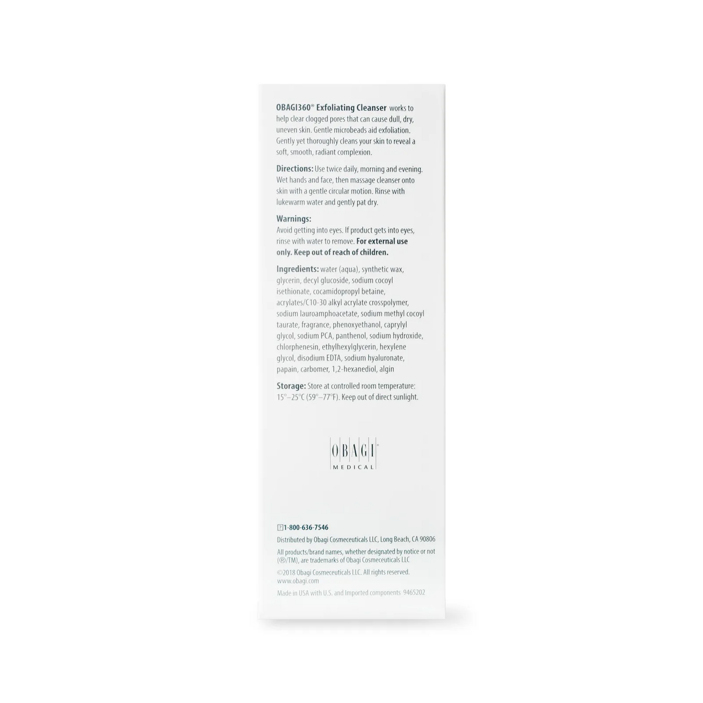 NETTOYANT EXFOLIANT OBAGI 360 150 ML / 5,1 FL. OZ.
