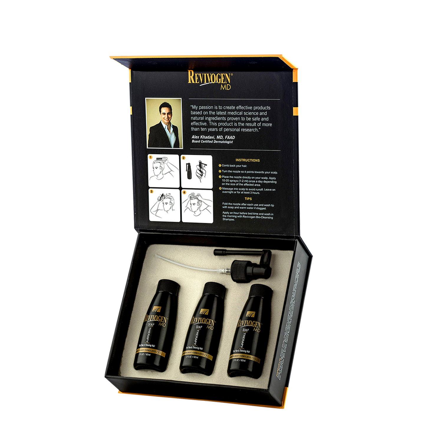 KIT DE SHAMPOOING + APRÈS-SHAMPOOING + TRAITEMENT BIO-NETTOYANTS REVIVOGEN MD