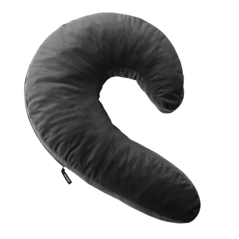 Lune Side Snuggle Pillow with Palm Vibrator Black