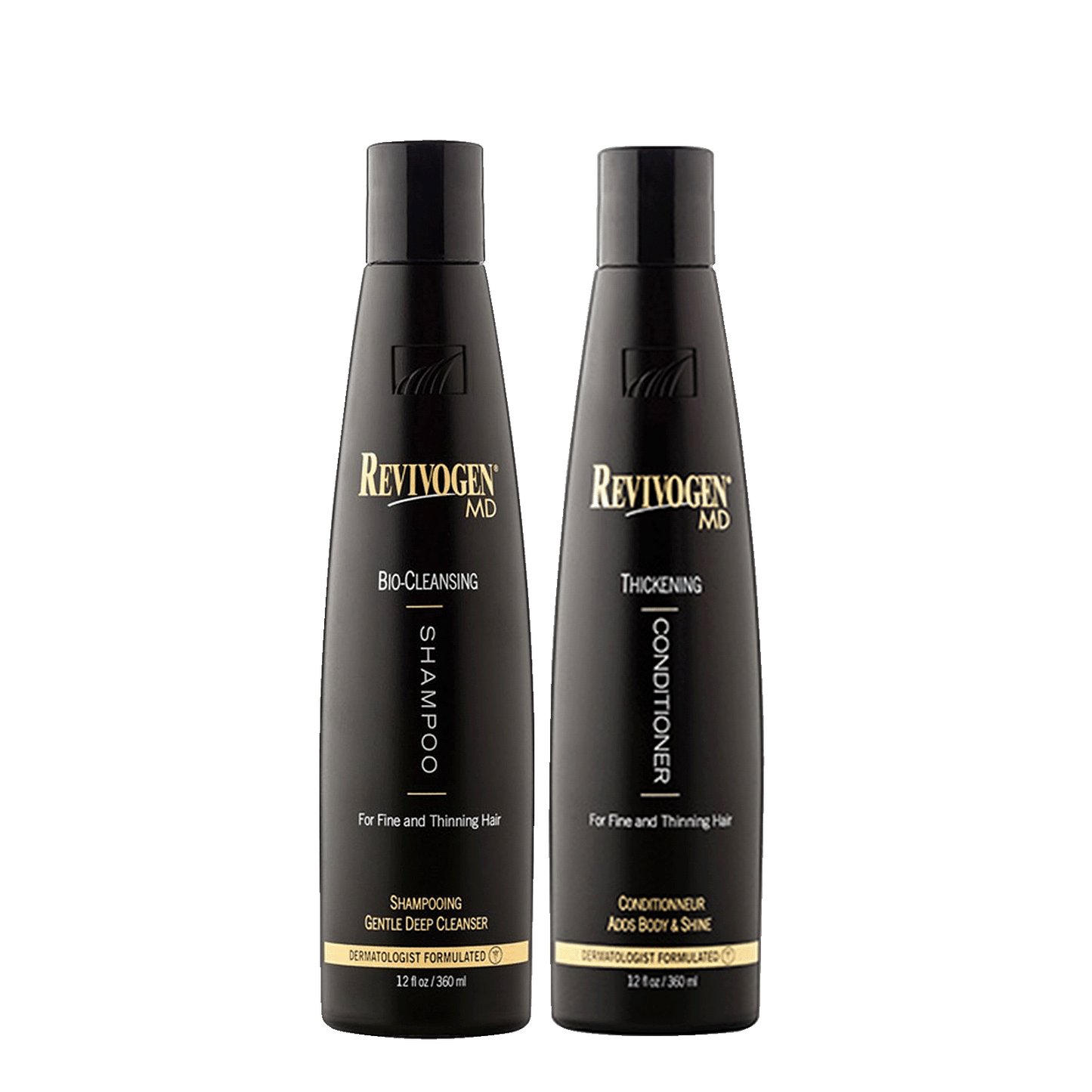 KIT DE SHAMPOOING + APRÈS-SHAMPOOING + TRAITEMENT BIO-NETTOYANTS REVIVOGEN MD