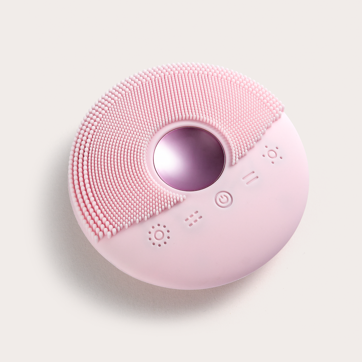 FACIAL CLEANSING BRUSH FOR EXFOLIATING AND MASSAGING - PINK