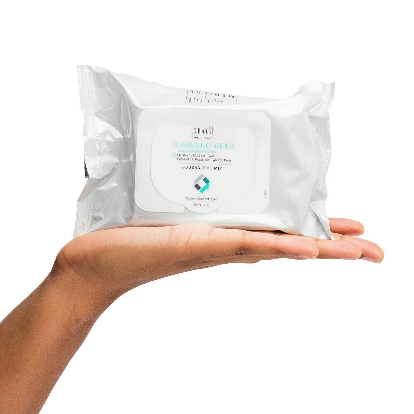 LINGETTES NETTOYANTES ET DÉMAQUILLANTES OBAGI ON THE GO 25 LINGETTES 