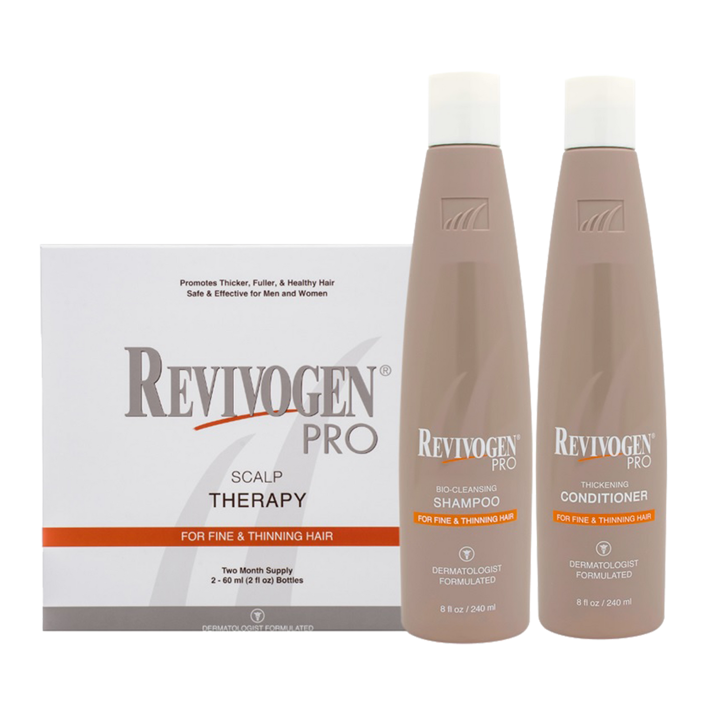 SHAMPOOING + APRÈS-SHAMPOOING + TRAITEMENT BIO-NETTOYANTS REVIVOGEN PRO