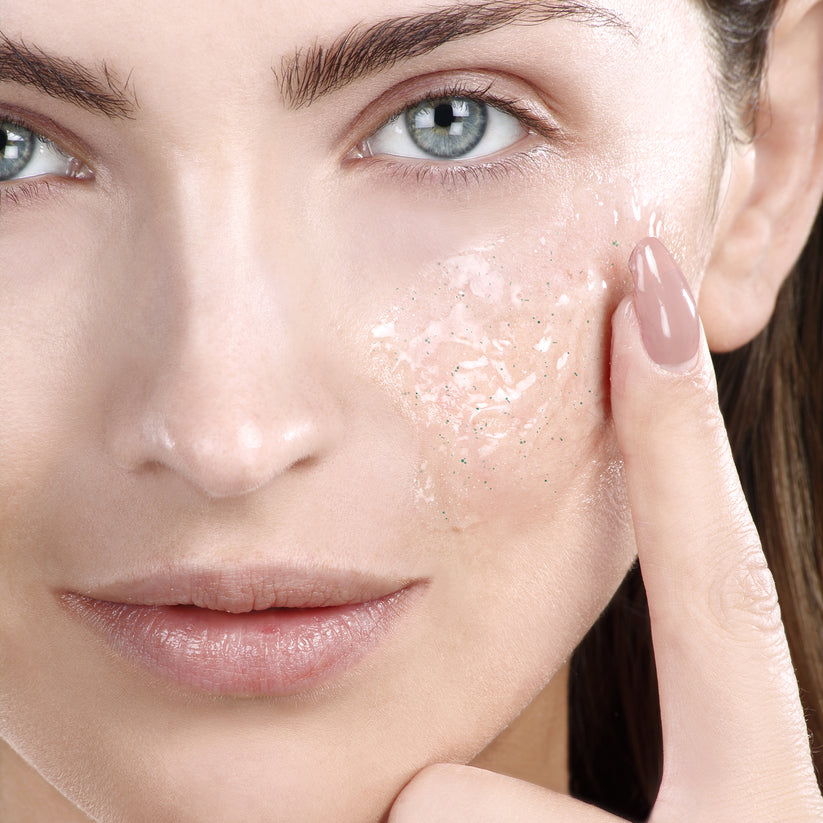 Visual representation of skin exfoliation benefits